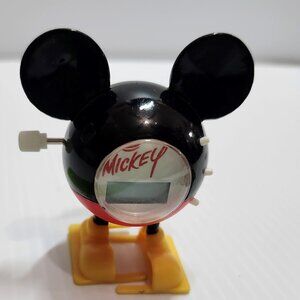 Unique Mickey Mouse Windup Head Walking Clock